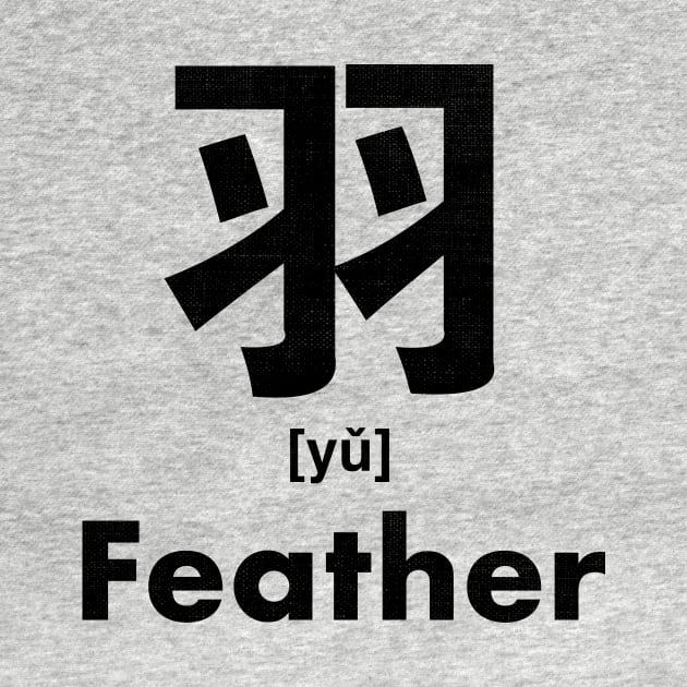 Feather Chinese Character (Radical 124) by launchinese